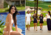 Miss Brasil Natália Guimarães e Leandro, do KLB, curtem resort com as filhas